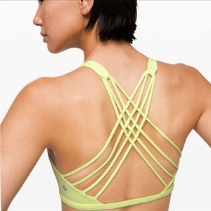 Lululemon Free to Be Bra - Neon Yellow